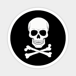 Skull and bones silhouette Magnet